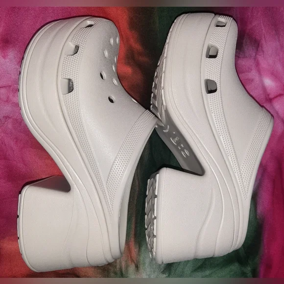 Crocs Siren Unisex Platform Clogs - Bone Size Men 9 Women 11 - Picture 5 of 8